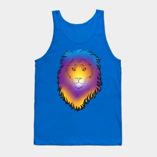 Colorful Lion Portrait Tank Top